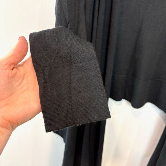 JOSEF Knit Ribbed Draped Open Front Cardigan Long Sleeve sz S - Picture 2 of 9